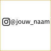 Social media stickers - Instagram sticker - Gepersonaliseerd - Wit of Zwart - 20 cm x 3 cm