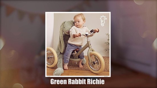 Happy Horse Konijn Richie Houten Bijtring - Groen - Baby cadeau | bol.com