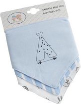 Gamberritos Bandana-slabbetje Tipi 44 Cm Katoen Blauw 3 Stuks