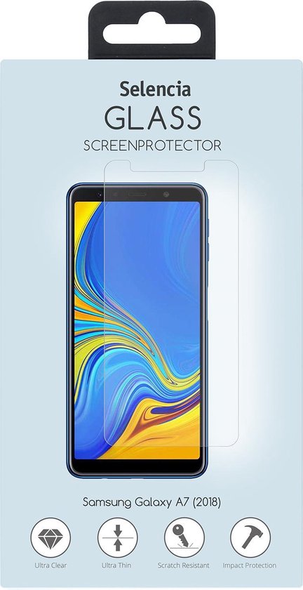 Selencia Screenprotector Geschikt voor Samsung Galaxy A7 (2018) Tempered Glass - Selencia Gehard Glas Screenprotector