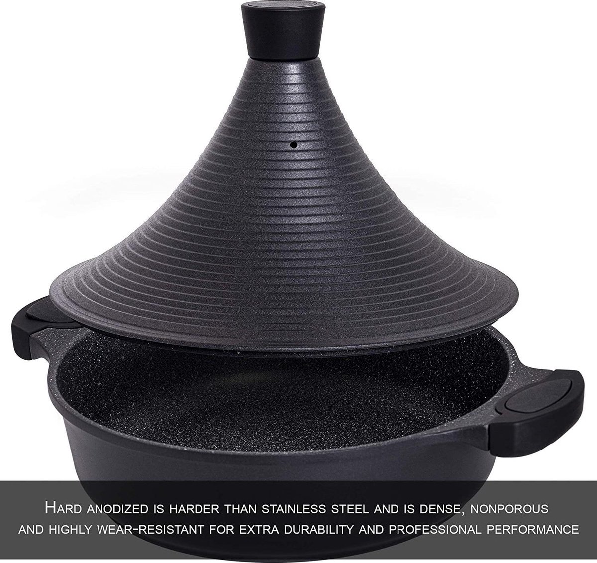 Tajine 32 cm avec emballage renforcé en céramique noire - EH799532