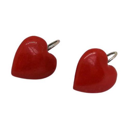Boucles d'oreilles Zeeland Girl coeur rouge qualité designer sans nickel