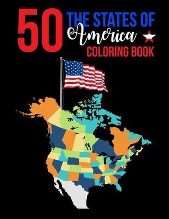 50 The States of America Coloring Book - cover