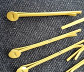 DIY haarspeldjes - haarschuifjes 5 cm - metaal - geel - zelfmaak haarschuifje - 5 stuks - knutselen met kinderen