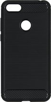Brushed Backcover Motorola Moto E6 Play hoesje - Zwart