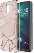 iMoshion Design voor de Nokia 2.3 hoesje - Grafisch Koper - Roze / Goud