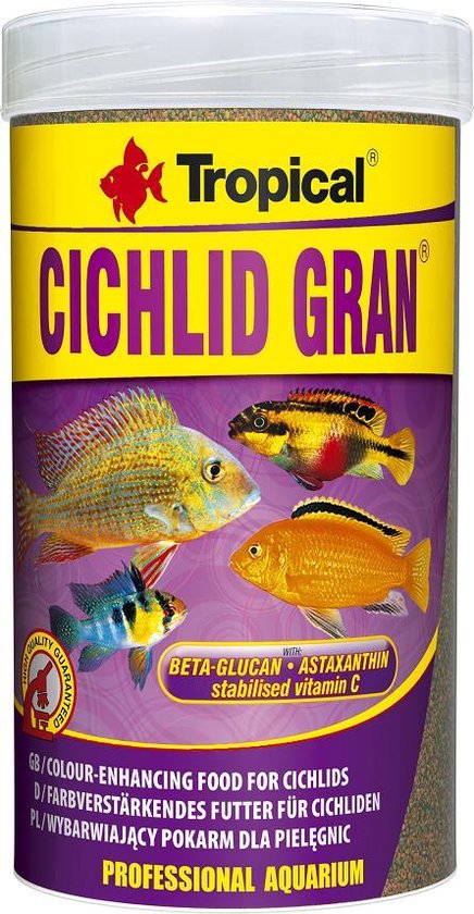 Tropical Cichlide Granulaat 250ml | Visvoer - Cichlide visvoer