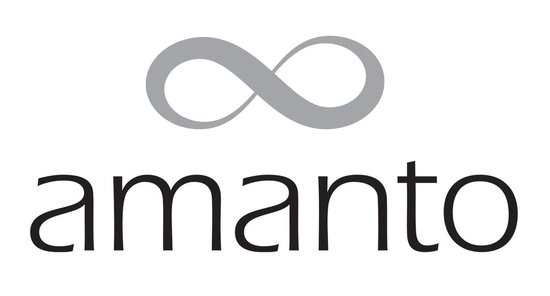 Logo van Amanto met een liggende acht.
