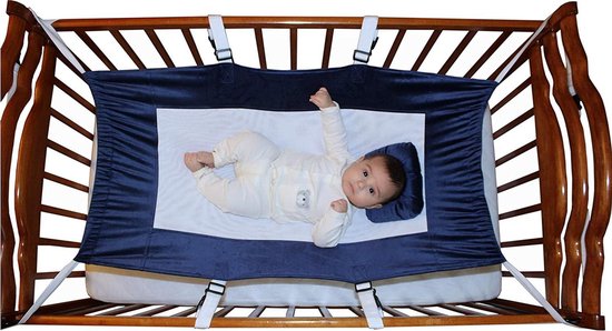 Baby Hangmat - Hangmat Box - Wiegjes - Katoen - Veilig - Comfort - Slapen - Bed  - Tuin - Blauw - Babyshower - Balonsi