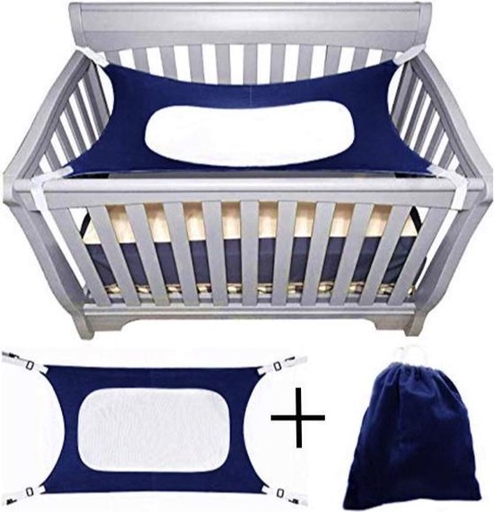 Baby Hangmat - Hangmat Box - Wiegjes - Katoen - Veilig - Comfort - Slapen - Bed  - Tuin - Blauw - Babyshower - Balonsi