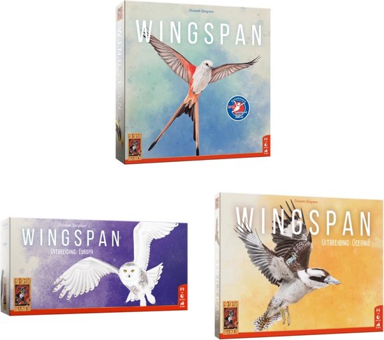 Afbeelding van het spel Spellenset - 3 stuks - Wingspan & Uitbreidingen Oceanië & Europa