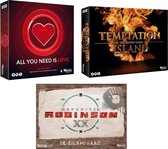 Spellenset - 3 stuks - All You Need Is Love Bordspel & Temptation Island & Expeditie Robinson De Eilandraad