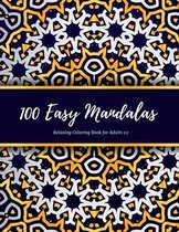100 Easy Mandalas Relaxing Coloring Book for Adults v2