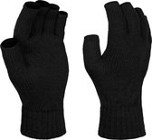 Vingerloze gebreide handschoenen zwart voor volwassenen