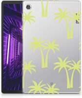 TPU Backcase Lenovo Tab M10 Plus Beschermhoes Palmtrees met transparant zijkanten