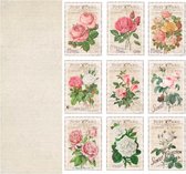 KP0063 Vintage Toppers A4 Cutouts Roses. 200gsm. doublesided (10stuks)