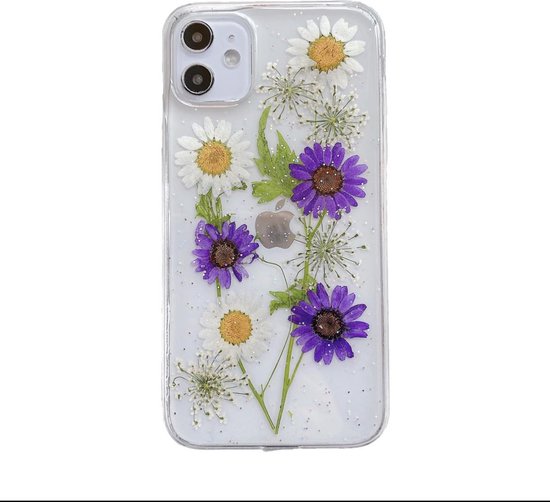 Casies Apple iPhone 12 / 12 Pro (6.1") gedroogde bloemen telefoonhoesje -  Dried flower... | bol.com