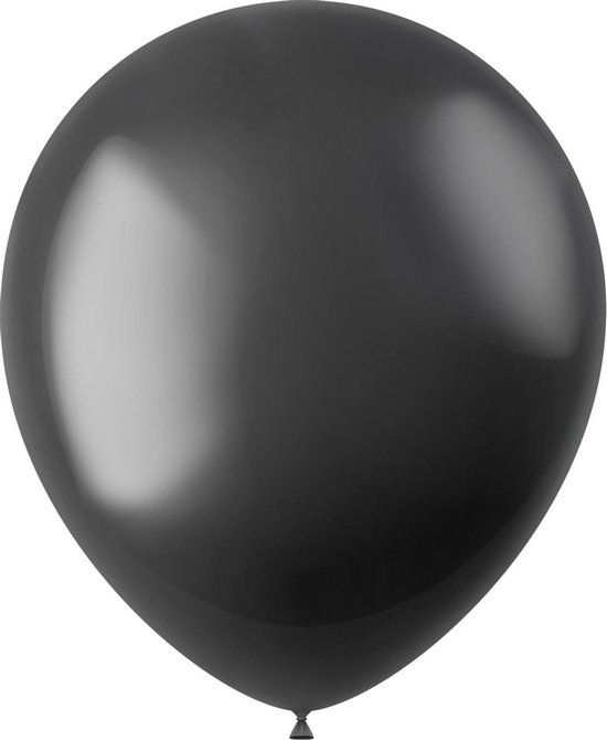 Shetland Samenwerken met Is Zwarte Ballonnen Metallic Onyx Black 33cm 100st | bol.com