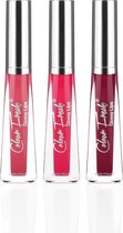 Colour Freak Cosmetics – Lipgloss set - Colour Explosion – Roze – Nude – Paarse - Mooie Glans – Glossy Lips – Formule die niet plakt – Voor de gevoelige en droge Lippen - Zijdezach