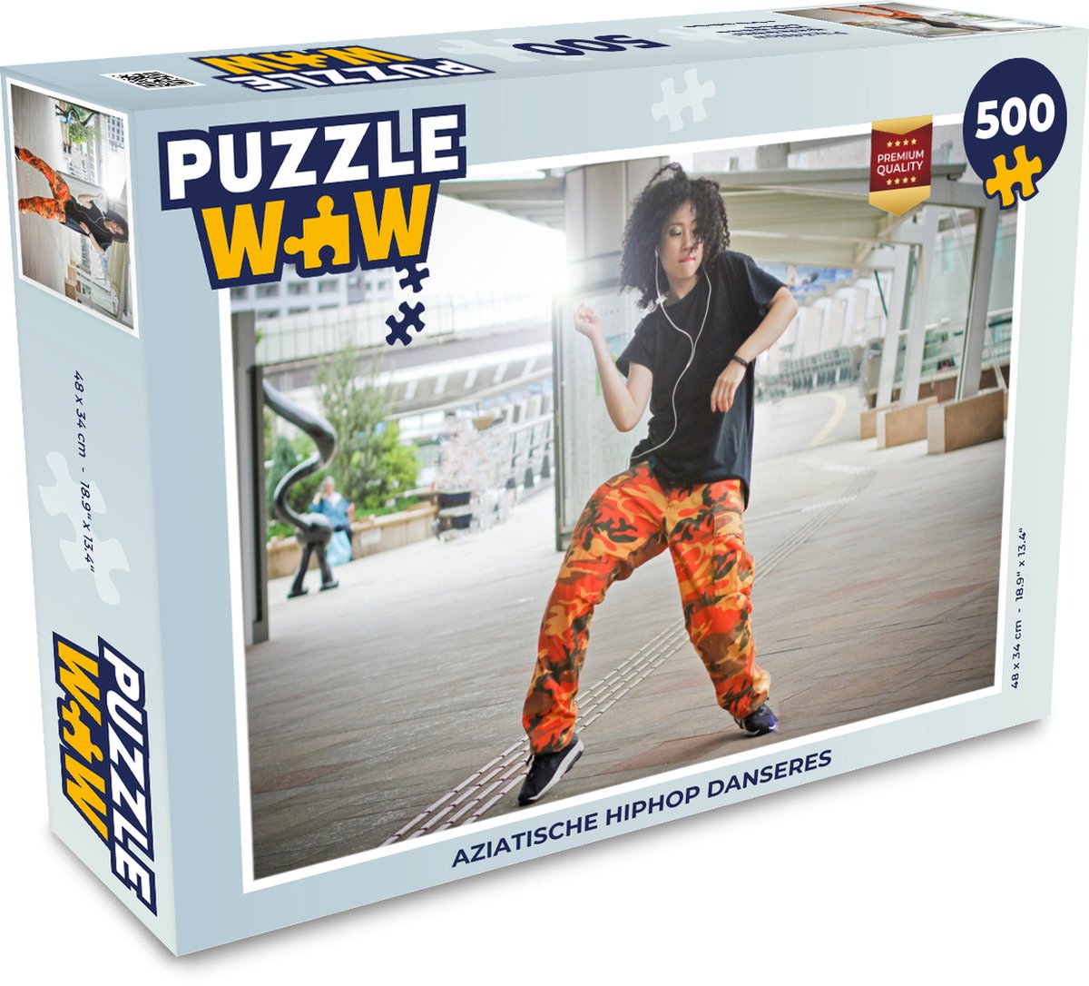 Afbeelding van product Puzzel 500 stukjes Hiphop - Aziatische hiphop danseres - PuzzleWow heeft +100000 puzzels