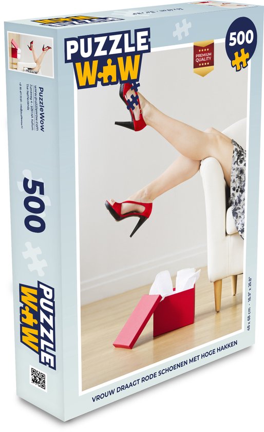 Puzzel 500 stukjes Hakken - Vrouw draagt rode schoenen met hoge hakken -  PuzzleWow... | bol.com