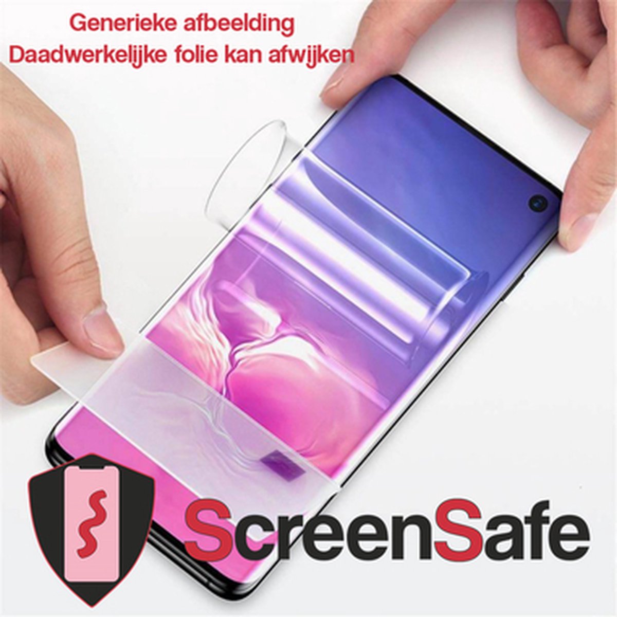 ScreenSafe High Definition Hydrogel screenprotector Doogee Y8c Case Friendly Slagvast / Anti-Bacteri