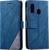 Book Case Samsung Galaxy A20s | Hoogwaardig PU Leren Hoesje | Lederen Wallet Case | Luxe Uitstraling | Telefoonhoesje | Pasjeshouder | Portemonnee | Blauw