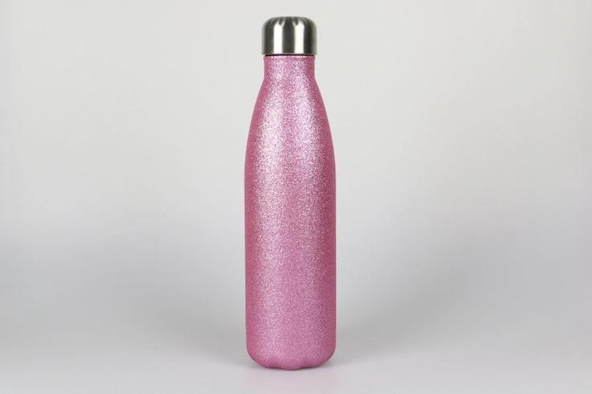 Fles Glitter Roze / goud 500 Ml Love you to the moon and back