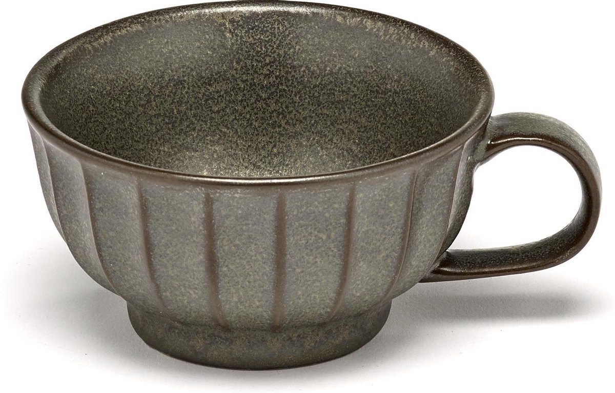 Serax Inku Sergio Herman Capuccino Kopje Groen-Brons D 10 cm H 5.5 cm