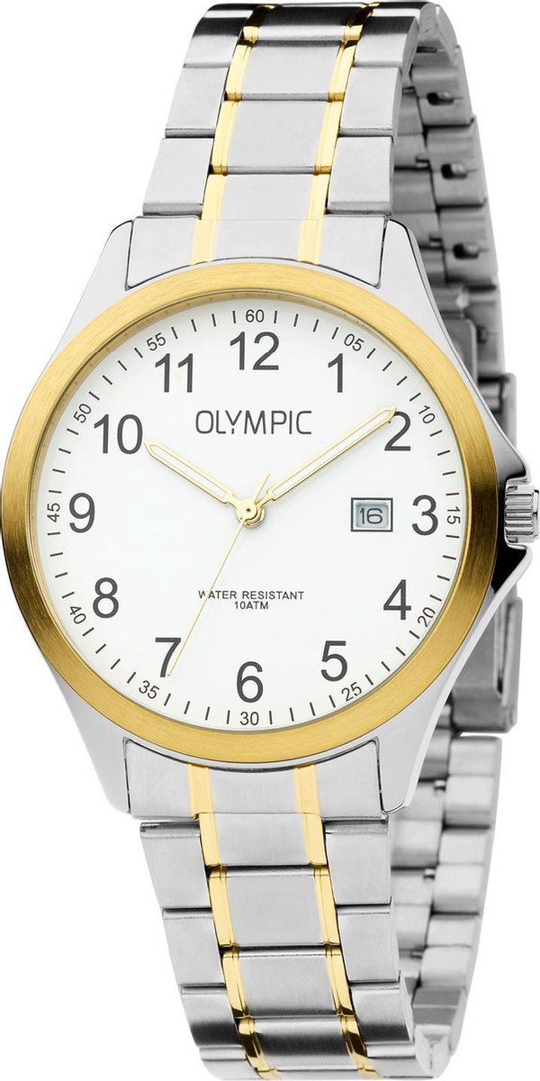 Olympic OL72HSS241B Baltimore Horloge - Staal - Zilverkleurig - 40mm
