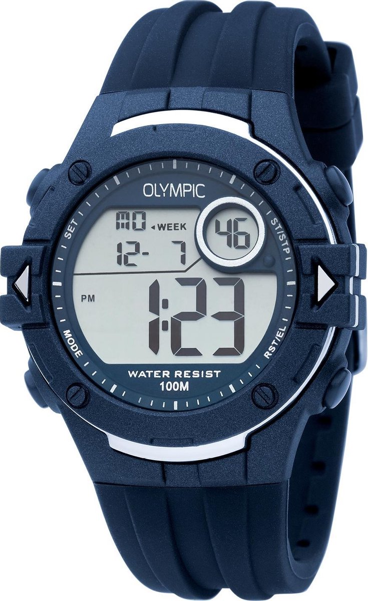 Olympic OL45HKR007 HIKING Horloge - Rubber - Blauw - 42mm