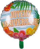 Boland Folieballon Joyeux Anniversaire Paradise 45 Cm