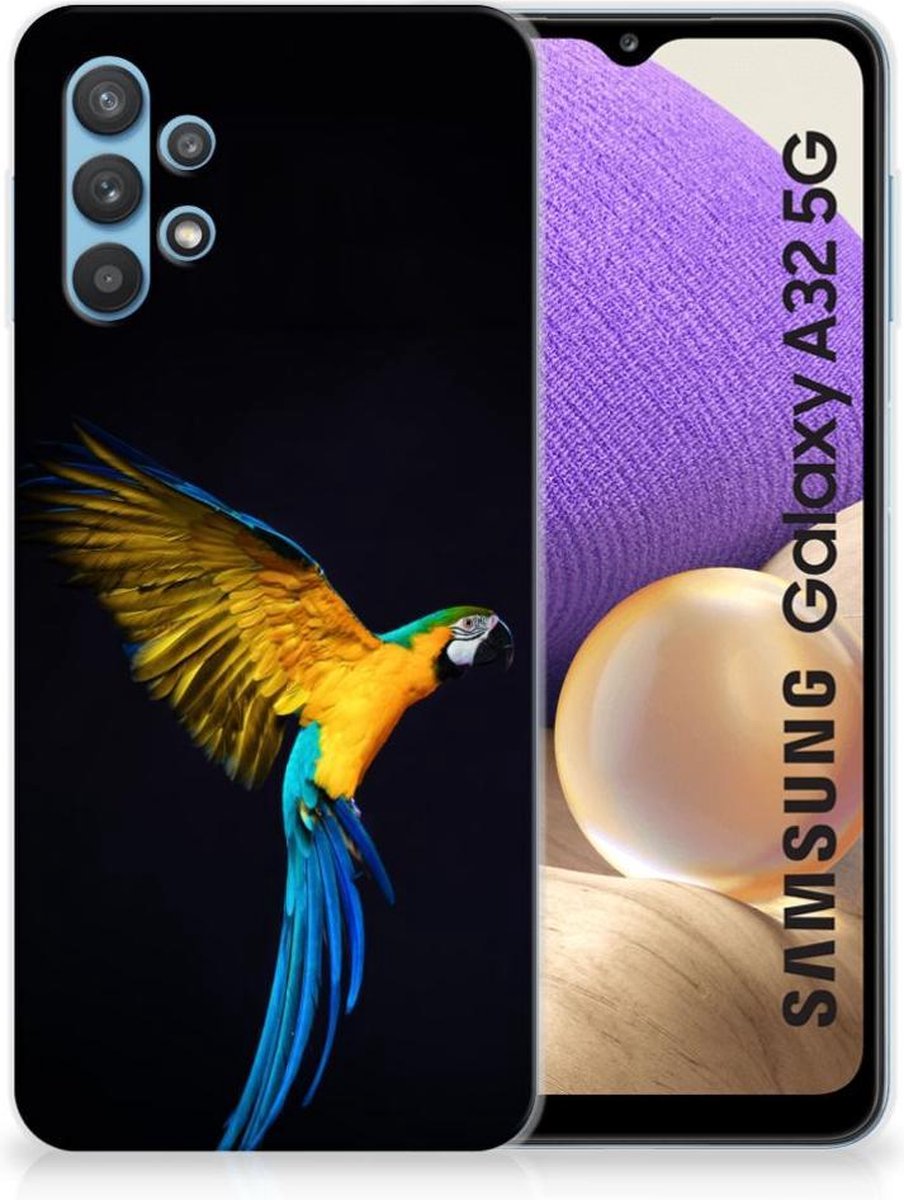 Samsung Galaxy A32 5G TPU Hoesje Papegaai