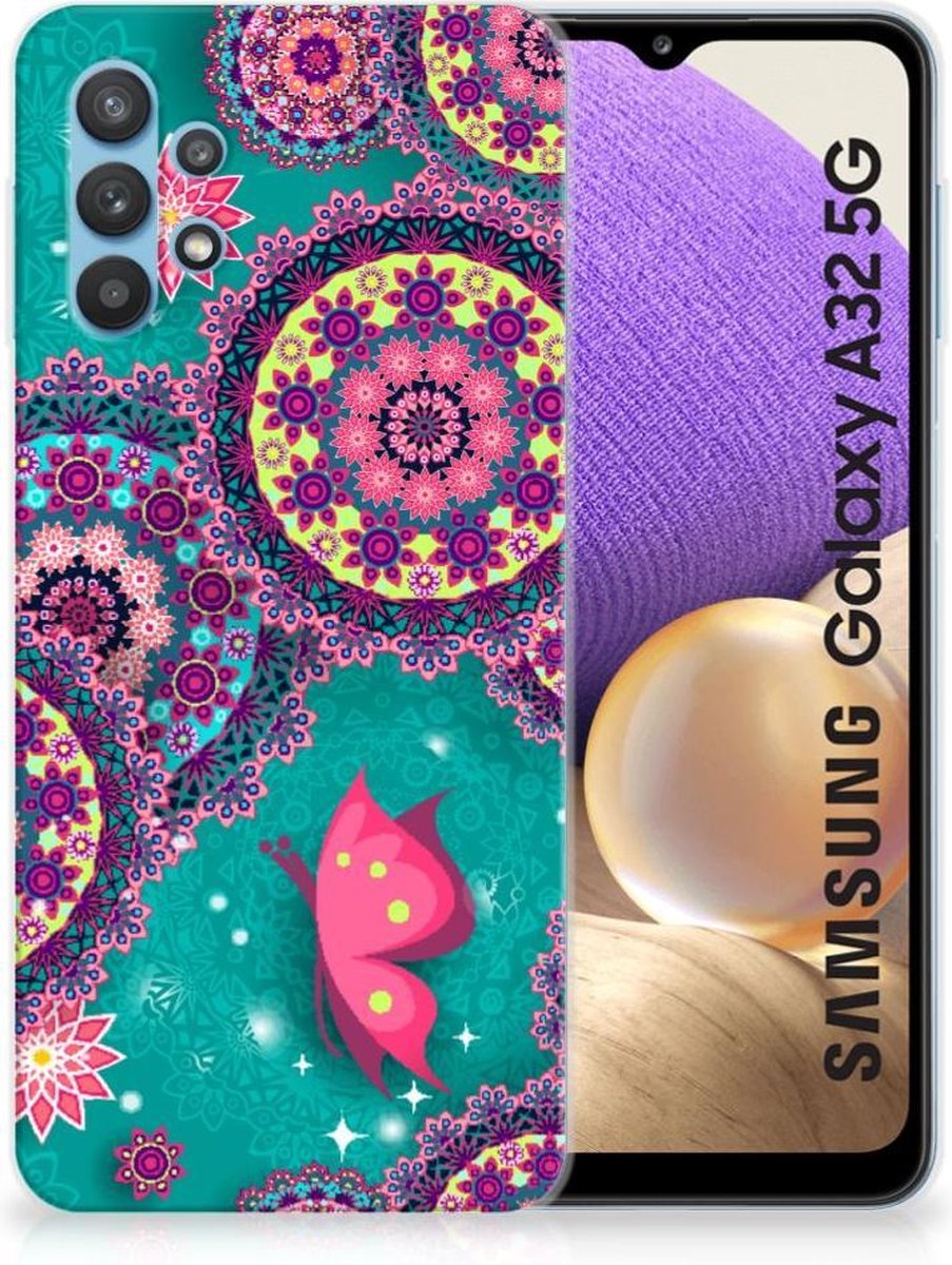Samsung Galaxy A32 5G Hoesje maken Cirkels en Vlinders