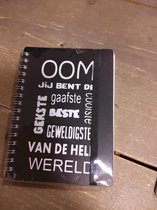 Notitieboekje - A6 - Gelineerd - Oom - Zwart