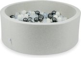 Ballenbad XXL 110x40cm Light Grey INCL 500 ballen (transp-metallic antraciet-parelmoer)