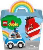 LEGO DUPLO Brandweerhelikopter en Politiewagen - 10957