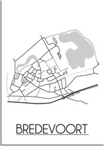 Bredevoort Plattegrond poster A4 poster (21x29,7cm) - DesignClaudShop