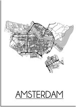Amsterdam Plattegrond poster B2 poster (50x70cm) - DesignClaudShop