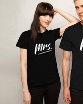 Mr & Mrs T-Shirt (Mrs - Maat XL) | Koppel Cadeau | Valentijn Cadeautje voor hem & haar