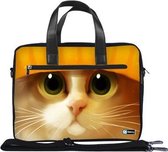 Laptoptas 17,3 / schoudertas schattig katje - Sleevy - laptoptas - schooltas
