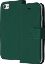 GSMNed - Wallet Softcase - pasjeshouder - bookcase -  Booktype voor iPhone SE (2020) - 8 - 7 – Groen Leer