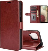 Samsung Galaxy A12 - M12 hoesje - Wallet bookcase - Bruin - GSM Hoesje - Telefoonhoesje Geschikt Voor Samsung Galaxy A12 - Galaxy M12