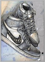 Air Jordan 1 sneaker painting (reproduction) 51x71cm
