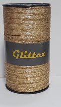 Krullint Glittex Goud Glitter 5mm x 50 meter (1 rol)