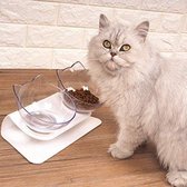 Dieren Water & Voer - Dubbele Voerbak - Kat & Hond - Voer Set - Diervoeding - Dieren - Antislip