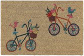 relaxdays paillasson noix de coco - 40x60 cm - tapis de noix de coco vélo - tapis de marche antidérapant - tapis de pied