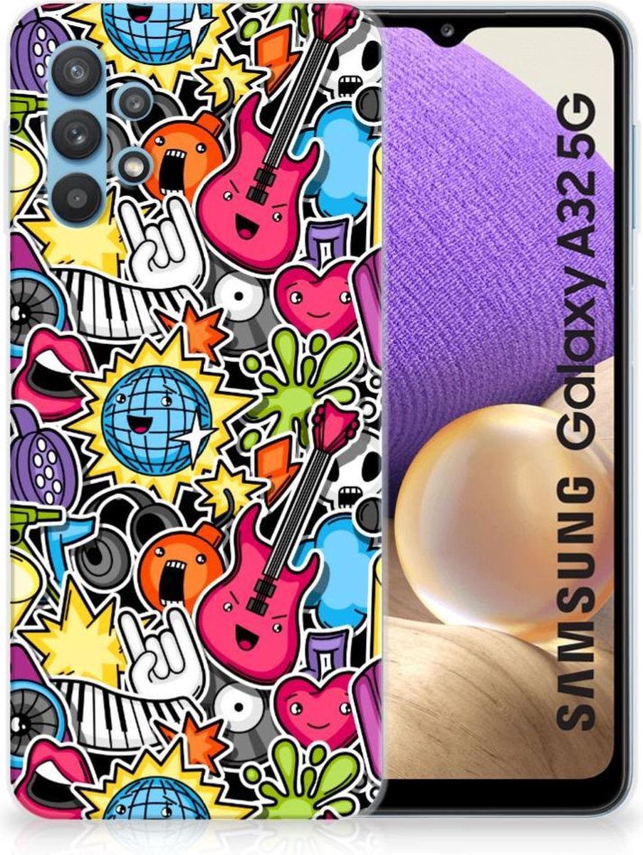 TPU Hoesje voor Samsung Galaxy A32 5G Silicone Back Cover Punk Rock