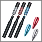 Nail art Mirror pigment pen set 3 stuks/Powder Mirror pen/Magic Mirror Poeder/Powder Chrome Pen