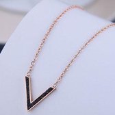 Golden V Ketting Zwart